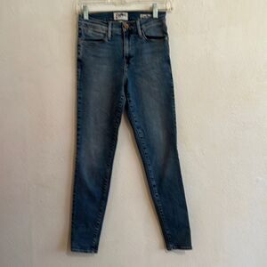 FRAME Le High Light Wash With Mid Rise Skinny Leg Jeans Size 26